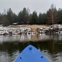 Липчане сплавились по зимней реке на байдарках