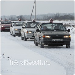РОСТО (ДОСААФ) активно практикует вождение в колонне