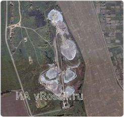 Курский полигон твердых бытовых отходов виден из космоса.