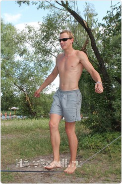 Павел, любитель слеклайна